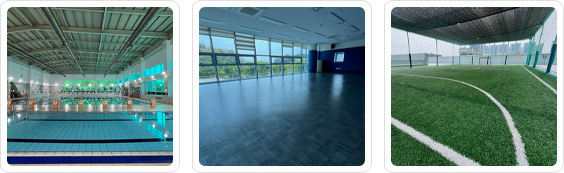 수영장 실내 모습, 프로그램실, 어린이풋살장