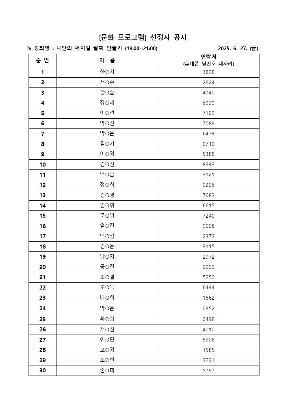 써지컬팔찌 선정자 공지001.jpg 이미지입니다.