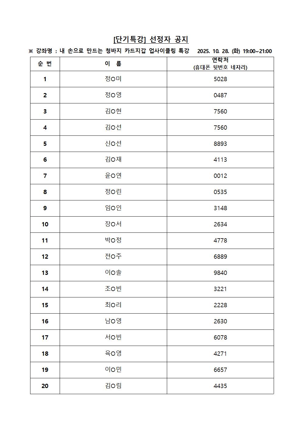 업사이클링 선정자 명단001.jpg 이미지입니다.