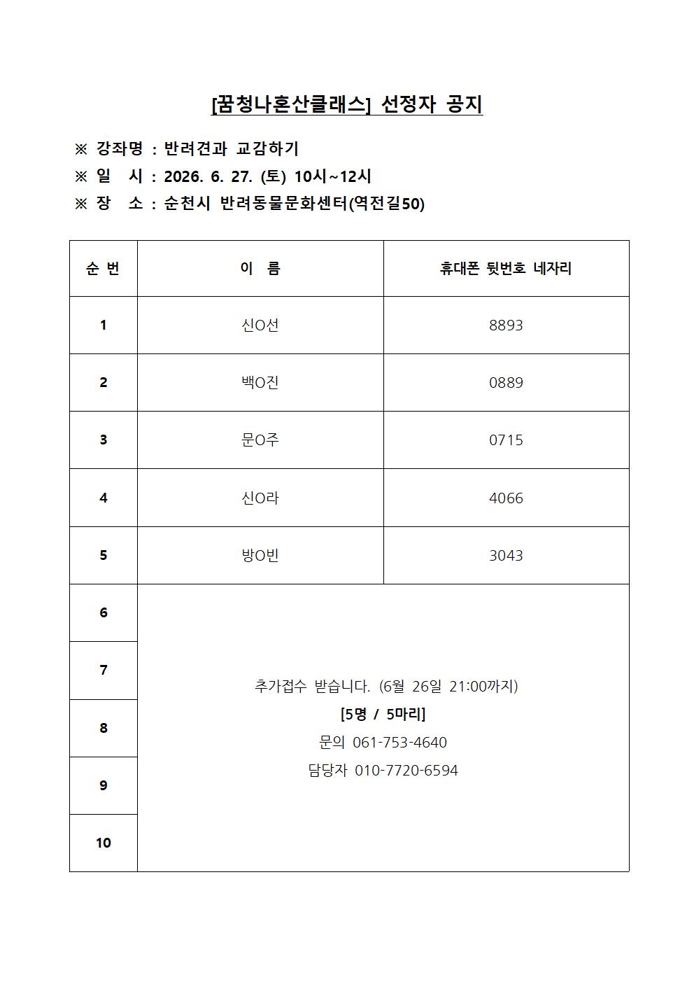 반려견 선정공지001.jpg 이미지입니다.